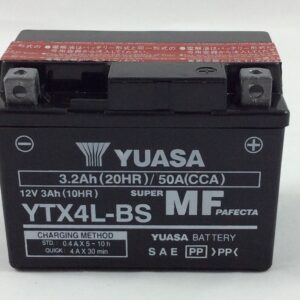 BATTERIA MOTO-SCOOTER YUASA 12V 3AH YTX4L-BS (AC)