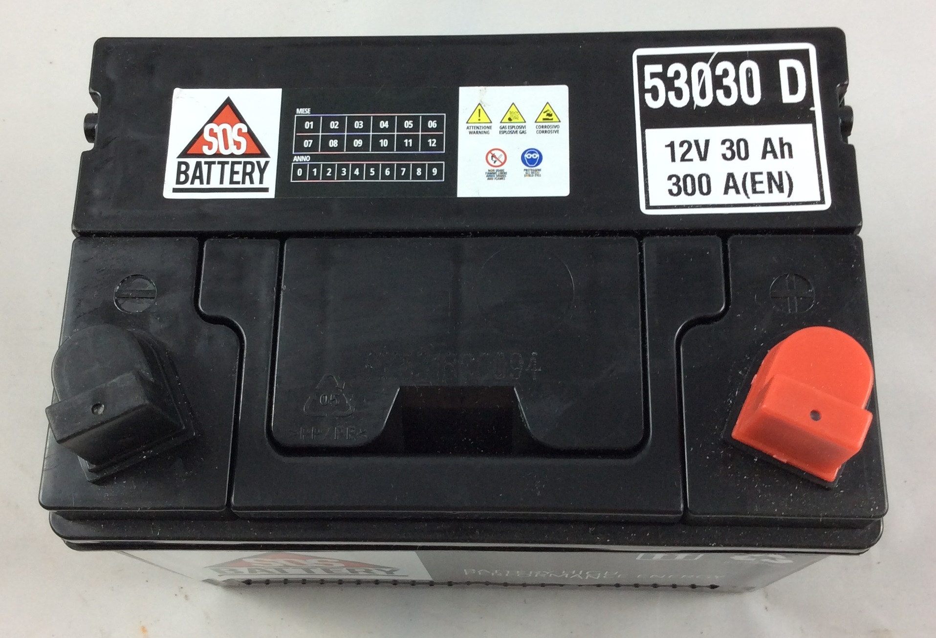 BATTERIA SOS BATTERY 12V 30AH 300A(EN) 53030D ERMETICA