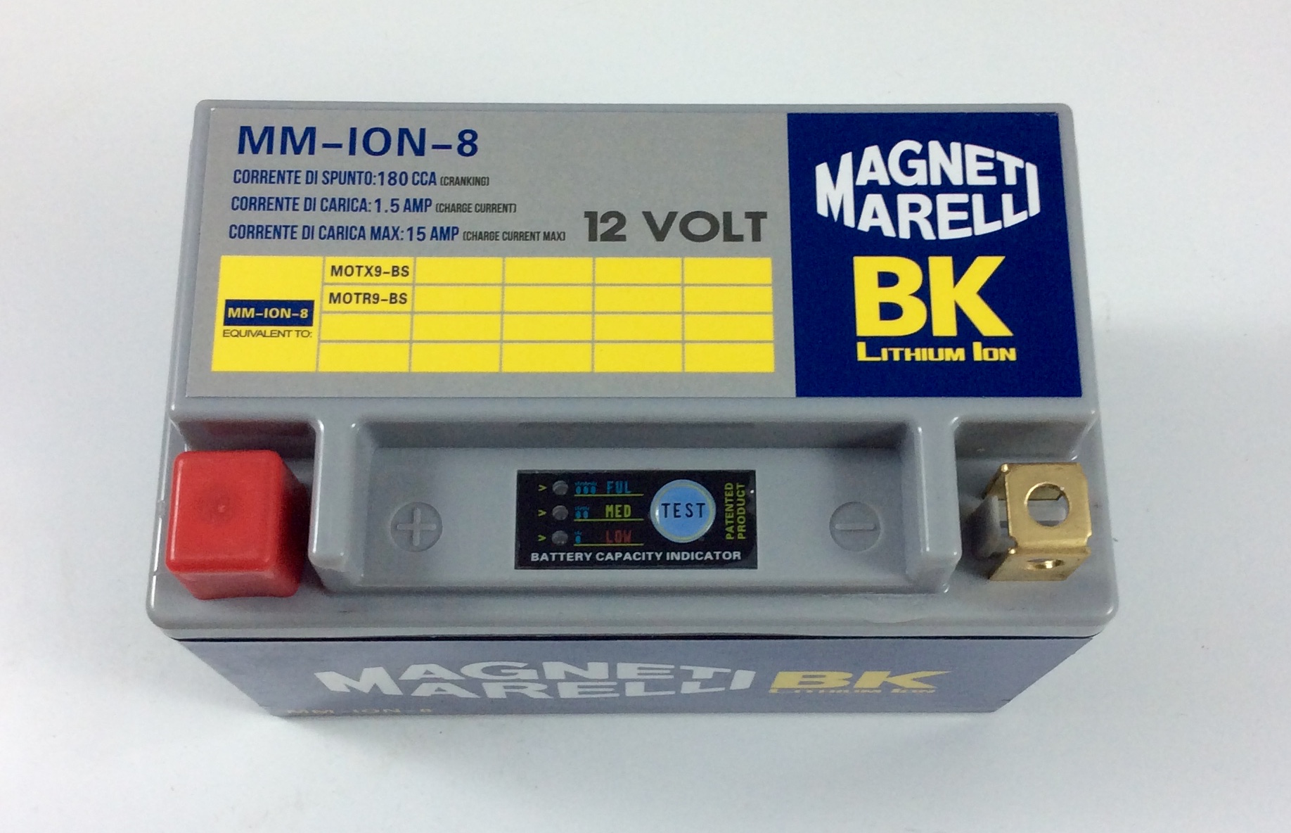 BATTERIA MOTO/SCOOTER LITIO MARELLI 12V 180A(EN) ION8 Sos Battery vendita batterie