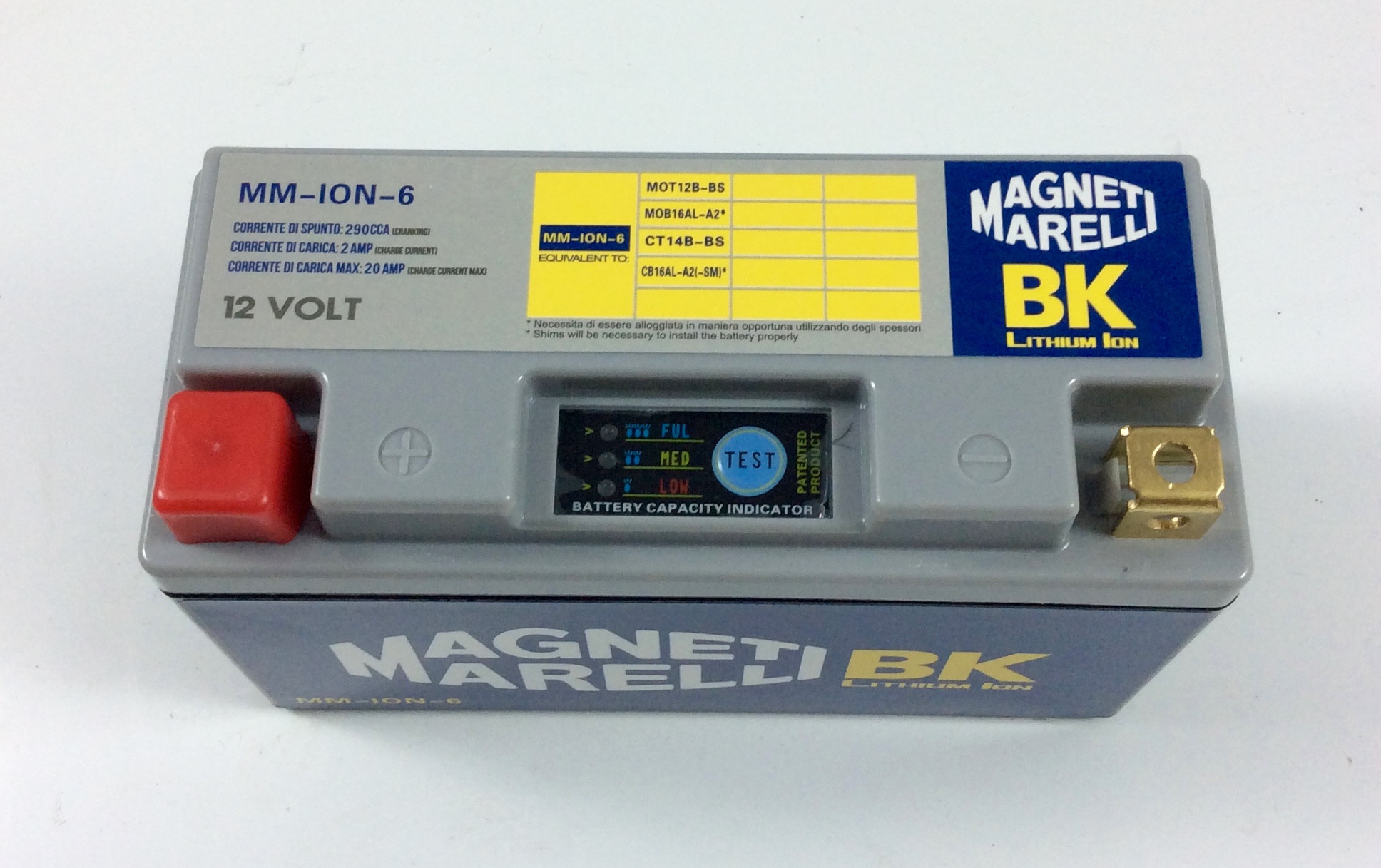 BATTERIA MOTOSCOOTER LITIO MARELLI 12V 290A(EN) ION6 Sos Battery vendita batterie